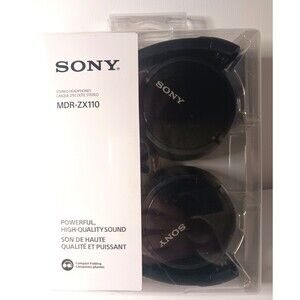 Sony MDR-ZX110AP Stereo Headphones, Black NEW Back to School Office Audio Y2K